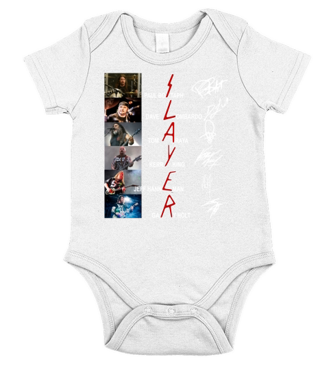 Slayer Paul Bostaph Dave Lombardo Tom Araya Kerry King Gary Holt shirt Short Sleeve Baby One-Piece