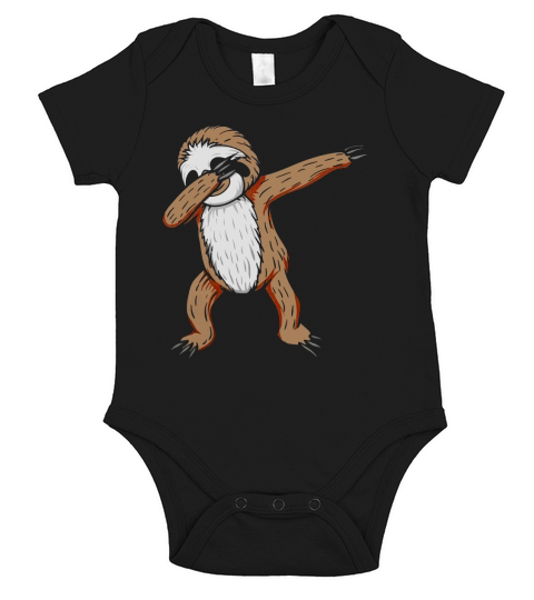 Sloth Dabbing Funny Dance Move Dab Gift Tee Shirt Black Youth B072NJNNGM 1 Short Sleeve Baby One-Piece