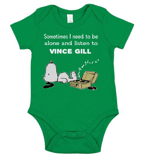 Sometimes I need to be alone and listen to Vince Gill Short Sleeve Baby One-Piece