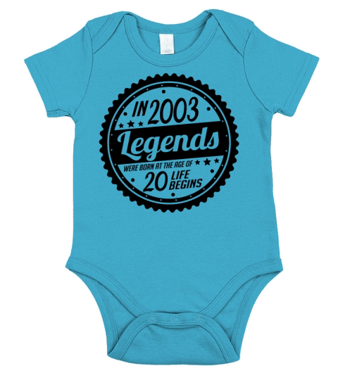 The Legend Was Born In 2003 20th Birthday Gifts Short Sleeve Baby One-Piece