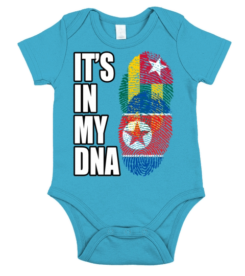 Togolese And North Korean Mix Heritage DNA Flag Short Sleeve Baby One-Piece