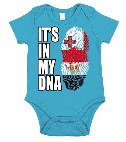 Tongan And Egyptian Mix Heritage DNA Flag Short Sleeve Baby One-Piece