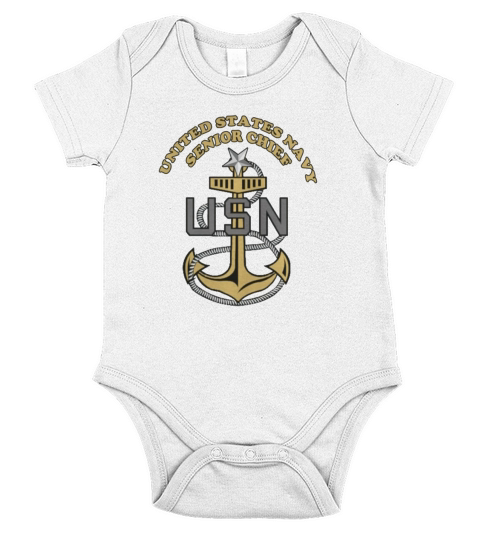 United States Navy Senior Chief Short Sleeve Baby One-Piece