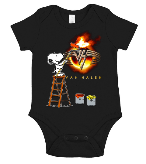 Van Halen Snoopy - Coffee Mug (colored) Short Sleeve Baby One-Piece