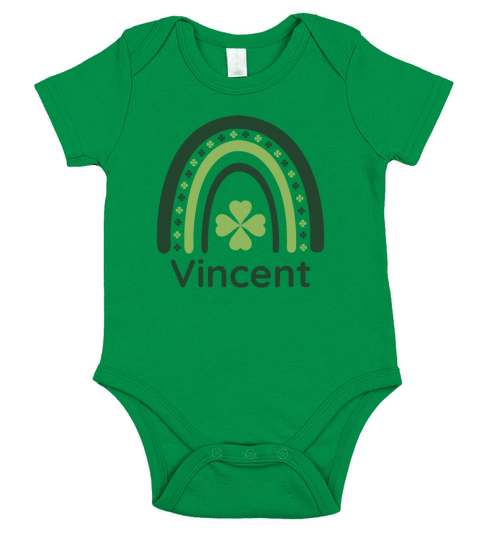 Vincent Clover Boho Rainbow Short Sleeve Baby One-Piece