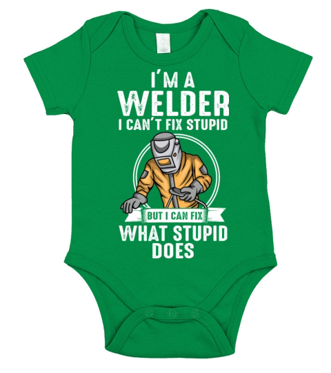 Vintage funny Welders design apparel Short Sleeve Baby One-Piece