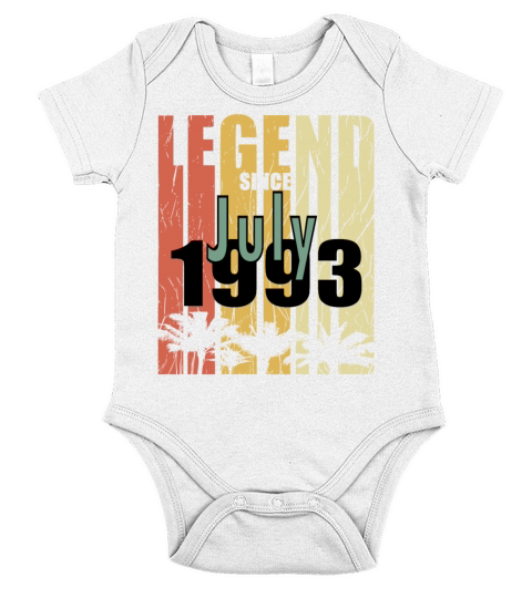 Vintage gift idea born July 1993 Short Sleeve Baby One-Piece
