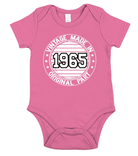 Vintage Made In 1965 Original Part Birthday 1965 Short Sleeve Baby One-Piece