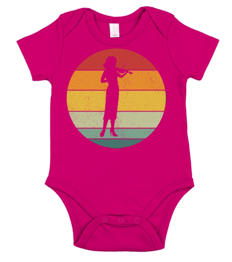 Vintage Retro Violin Vintage Music Short Sleeve Baby One-Piece