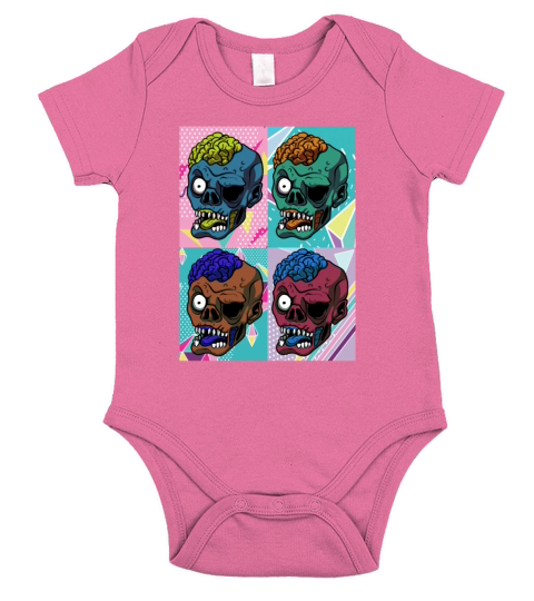 Zombie 90s Style Short Sleeve Baby One-Piece