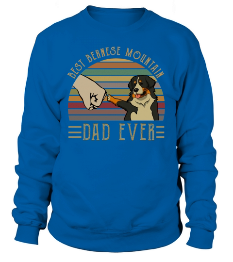 Best Bernese Mountain Dad Ever Retro Vintage Sunset Sweatshirt Unisex