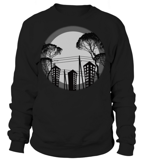 Black Tree Building Sweatshirt Unisex