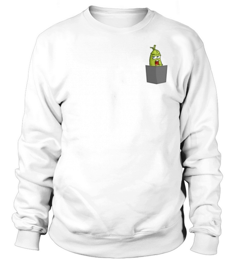 Funny Pickles Fake Pocket Humor Cucumber Food Pun Sweatshirt Unisex