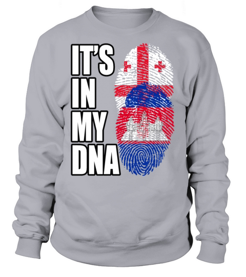 Georgian And Cambodian Mix Heritage DNA Flag Sweatshirt Unisex