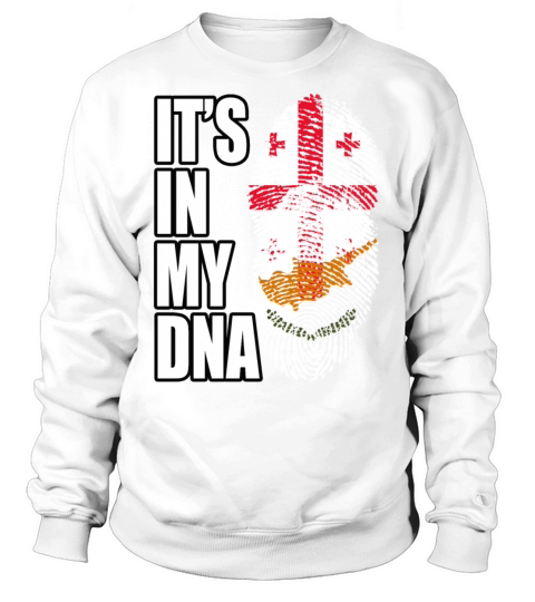 Georgian And Cypriot Mix Heritage DNA Flag Sweatshirt Unisex