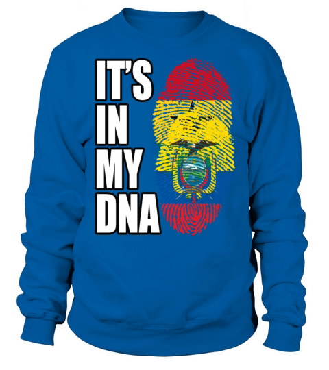 Ghanaian And Ecuadorian Mix Heritage DNA Flag Sweatshirt Unisex