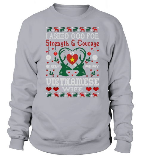 God Sent Vietnamese Wife Christmas Ugly Sweatshirt Unisex