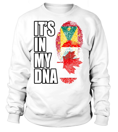 Grenadian And Canadian Mix Heritage DNA Flag Sweatshirt Unisex