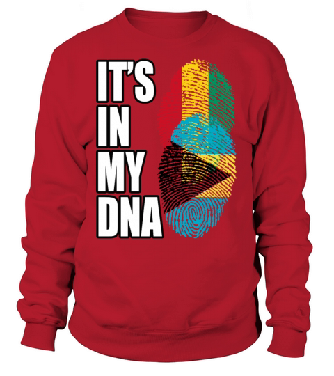 Guinean And Bahamian Mix Heritage DNA Flag Sweatshirt Unisex