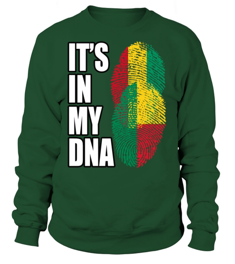 Guinean And Benin Mix Heritage DNA Flag Sweatshirt Unisex