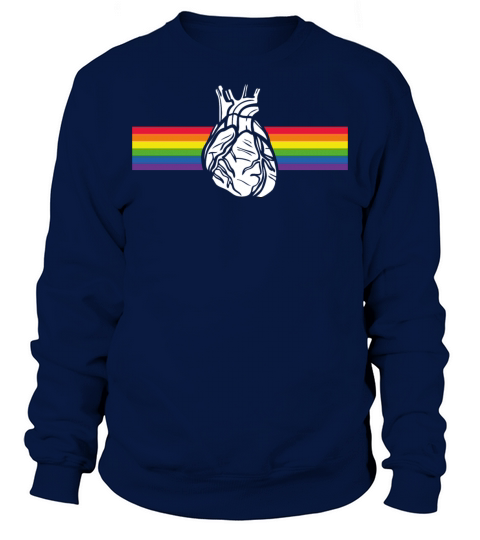 LGBT Anatomical Heart Rainbow Gay Lesbian Sweatshirt Unisex