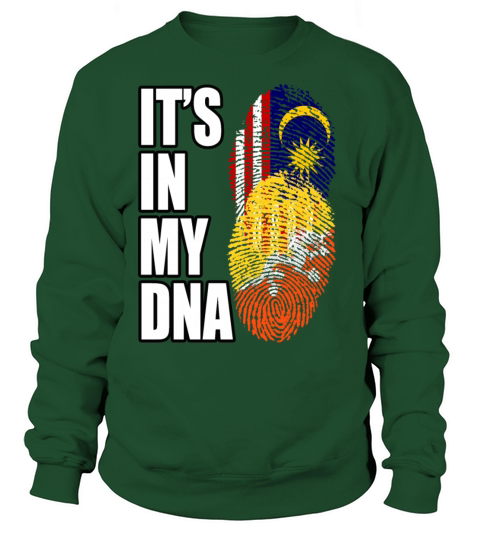 Malaysian And Bhutanese Mix Heritage DNA Flag Sweatshirt Unisex