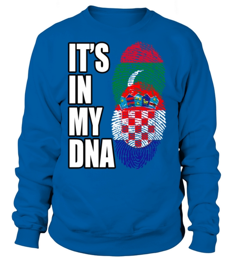 Maldivian And Croatian Mix Heritage DNA Flag Sweatshirt Unisex