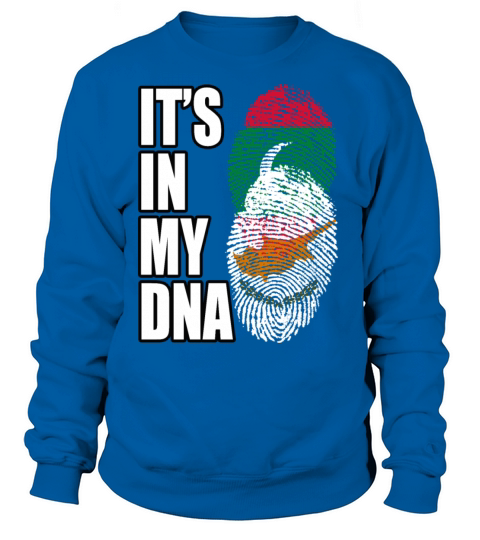 Maldivian And Cypriot Mix Heritage DNA Flag Sweatshirt Unisex