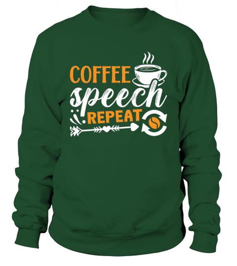 Mental Health Coffee Speech Repeat Anxie Anxiety Sweatshirt Unisex