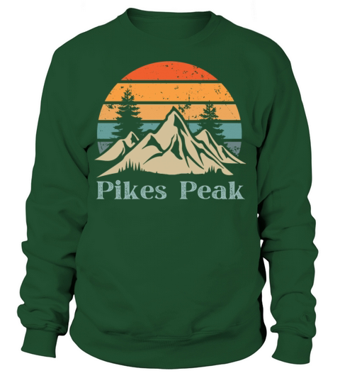 Pikes Peak Retro Vintage Mountain Sunset Outdoors Sweatshirt Unisex