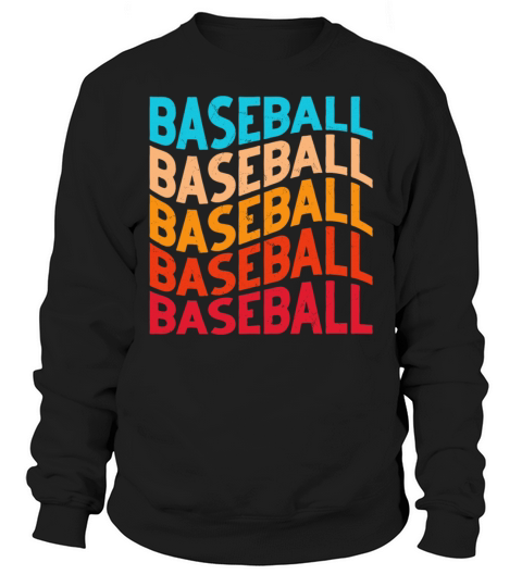 Retro Baseball Hippie Women Sports Sweatshirt Unisex