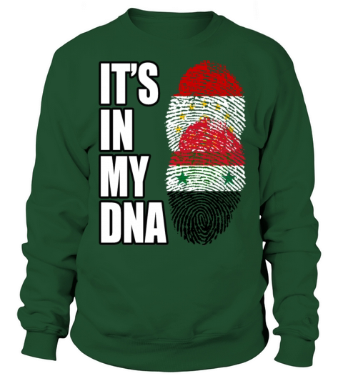Tajikistani And Syrian Vintage Heritage DNA Flag Sweatshirt Unisex