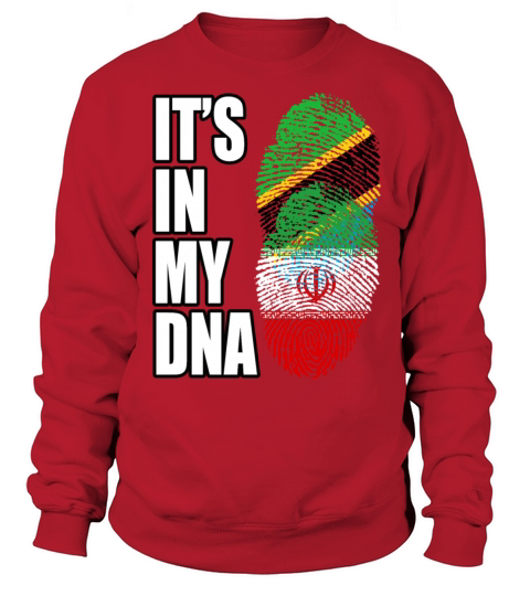 Tanzanian And Iranian Vintage Heritage DNA Flag Sweatshirt Unisex