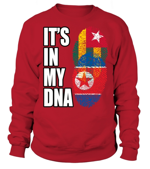 Togolese And North Korean Mix Heritage DNA Flag Sweatshirt Unisex