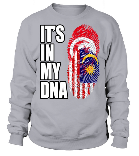 Tunisian And Malaysian Mix Heritage DNA Flag Sweatshirt Unisex