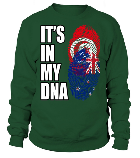 Tunisian And New Zealand Mix Heritage DNA Flag Sweatshirt Unisex