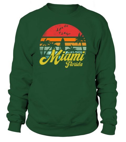 Vintage Miami Florida Surfing Retro Surf Humor Sweatshirt Unisex