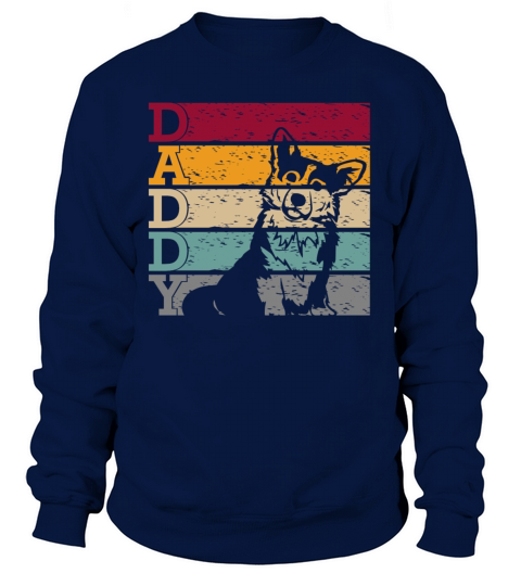 Welsh Corgi Cardigan Dog Dad Daddy Vintage Retro Sweatshirt Unisex