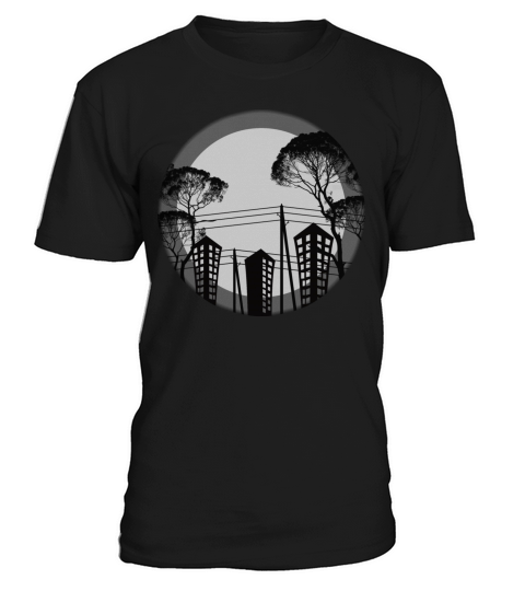 Black Tree Building T-Shirt Unisex