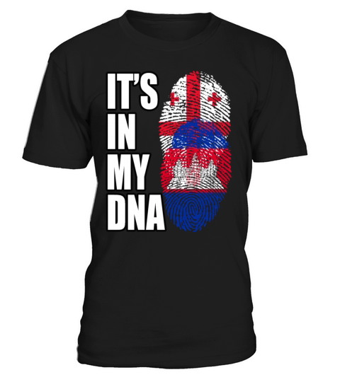 Georgian And Cambodian Mix Heritage DNA Flag T-Shirt Unisex