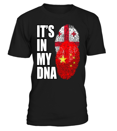 Georgian And Chinese Mix Heritage DNA Flag T-Shirt Unisex