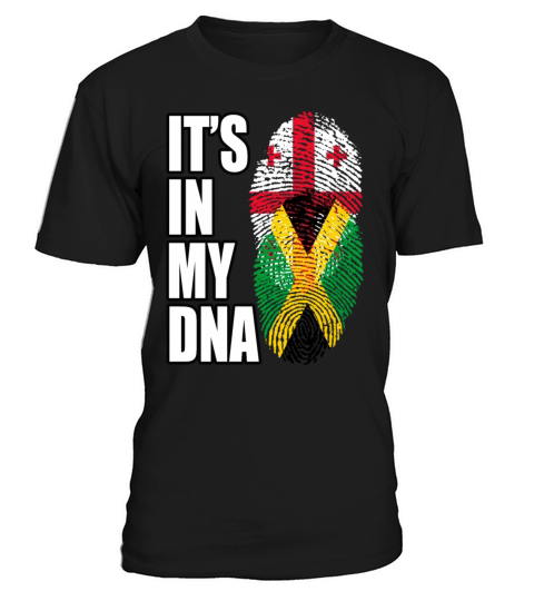 Georgian And Jamaican Mix Heritage DNA Flag T-Shirt Unisex