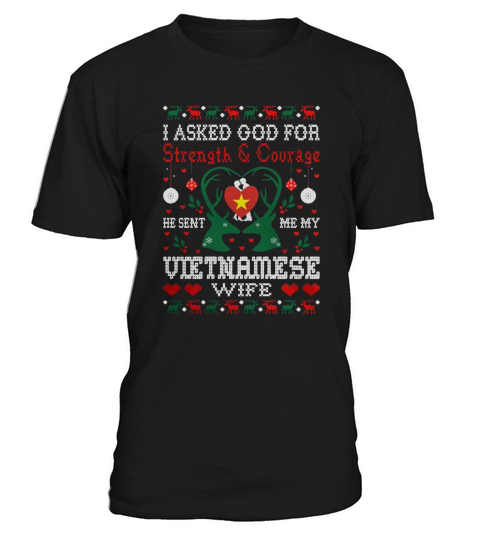 God Sent Vietnamese Wife Christmas Ugly T-Shirt Unisex