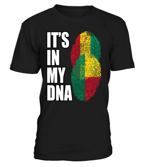 Guinean And Benin Mix Heritage DNA Flag T-Shirt Unisex