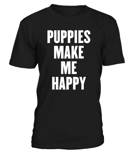 puppies make me happy t shirt - Ladies Flowy Tank T-Shirt Unisex