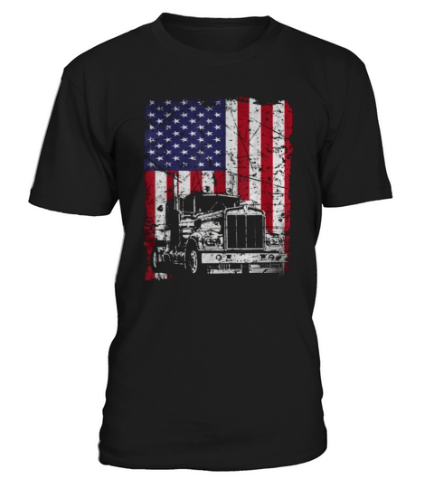 Vintage Truck Driver American Flag Trucker shirt T-Shirt Unisex