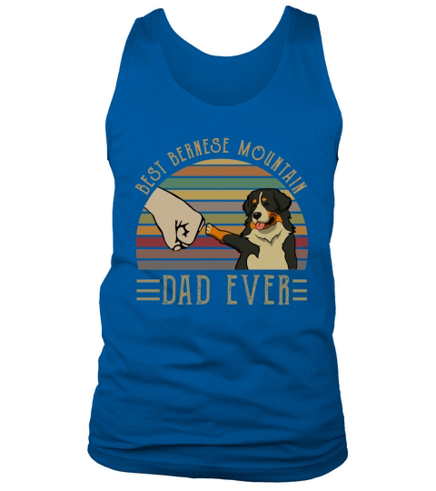 Best Bernese Mountain Dad Ever Retro Vintage Sunset Tank Top Unisex