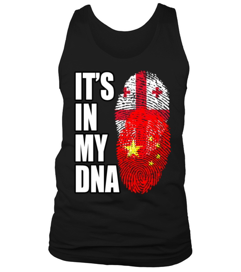 Georgian And Chinese Mix Heritage DNA Flag Tank Top Unisex