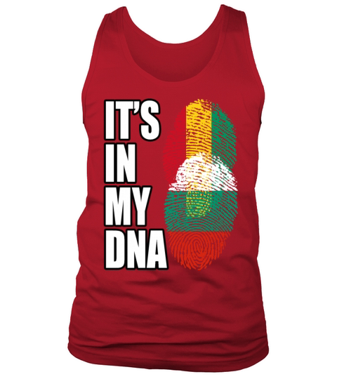 Guinean And Bulgarian Mix Heritage DNA Flag Tank Top Unisex