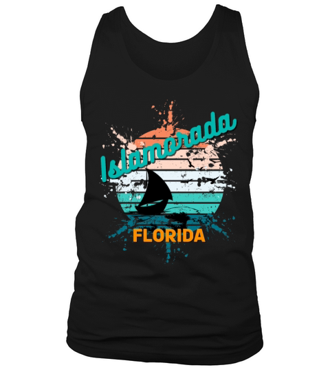 Islamorada Florida Retro Vintage Exploding Sunset Tank Top Unisex